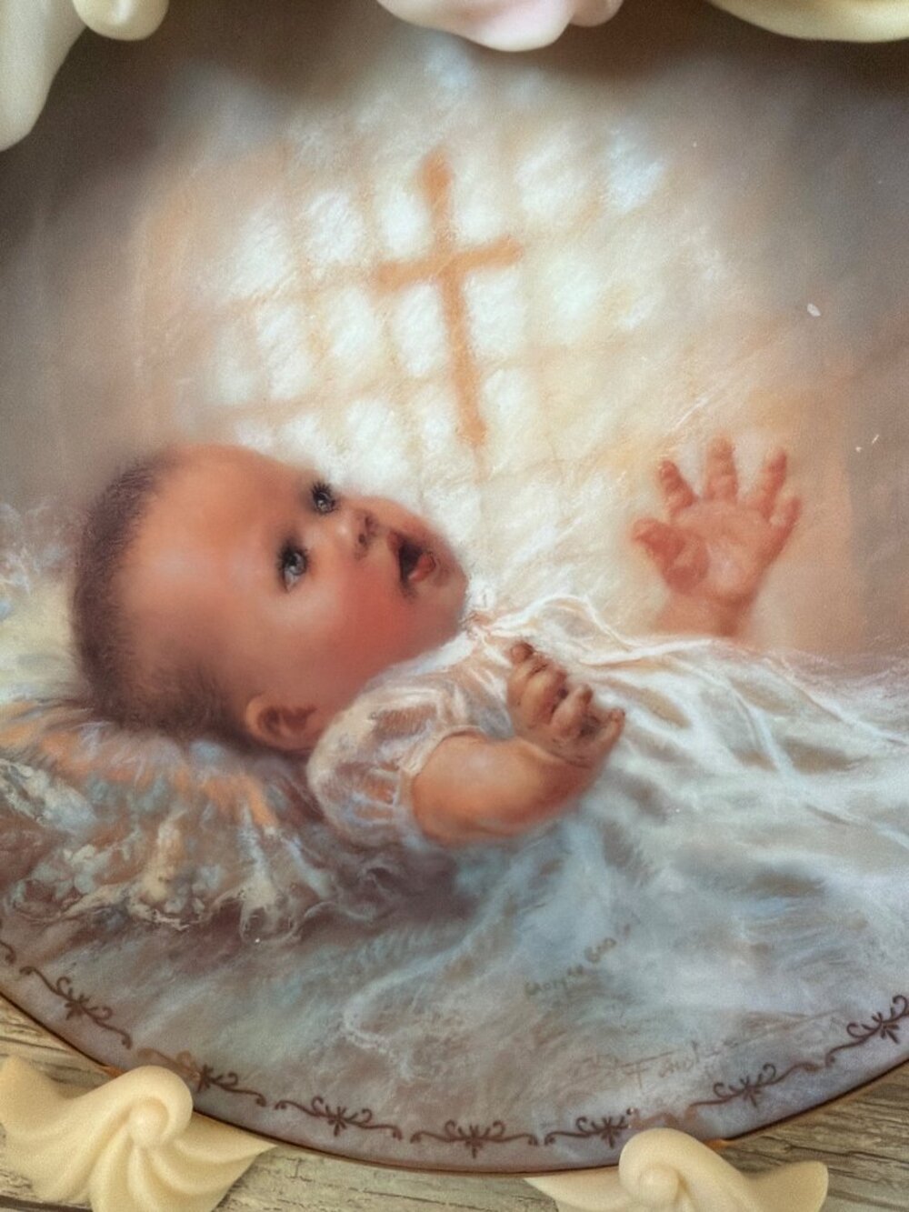 Seraphim Classics God's Treasure Christening Angel Plate Kathryn Fincher NEW - Picture 12 of 16